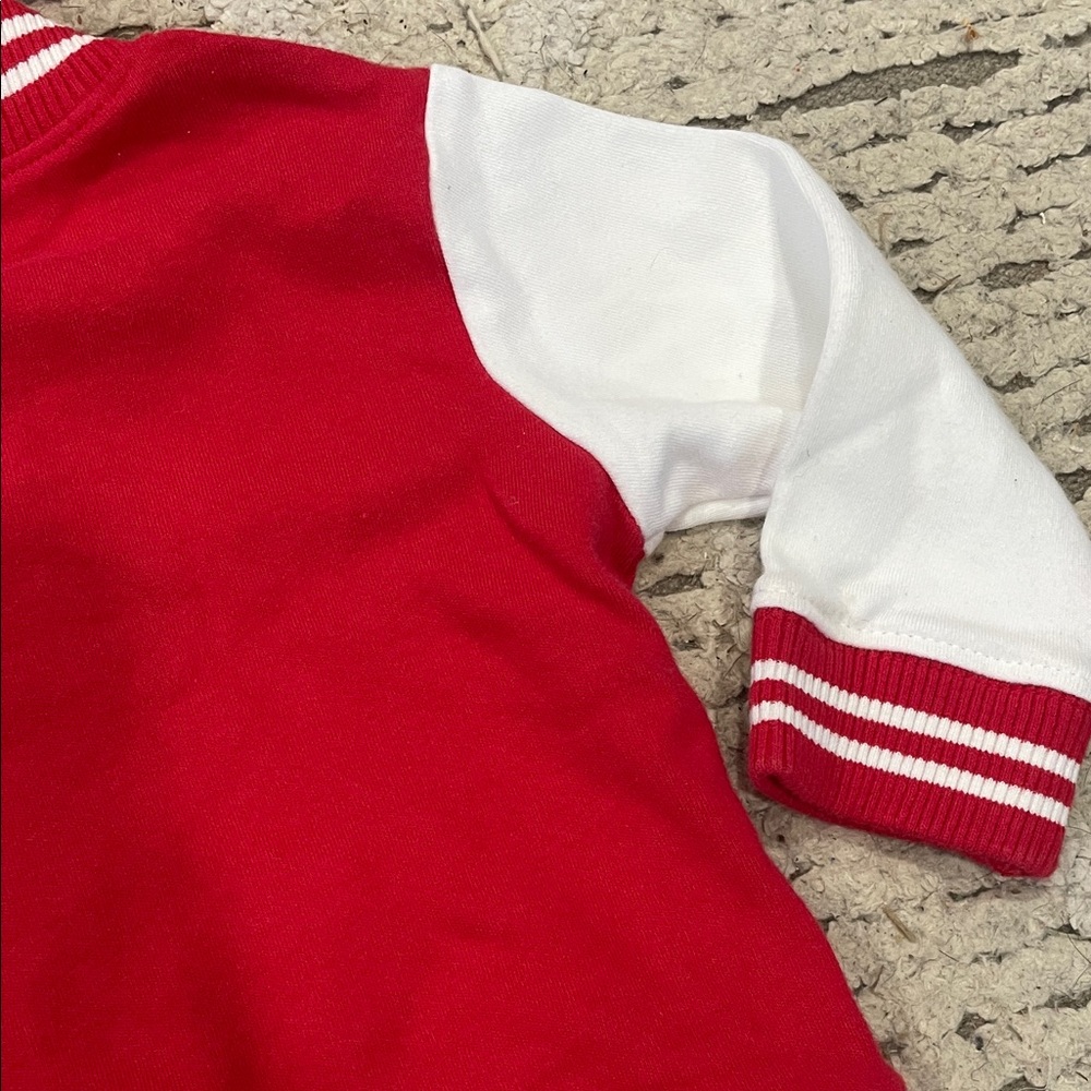 Creative knitwear Red and White Georgia Varsity Jacket and Beanie Set size 12 m - Picture 10 of 10